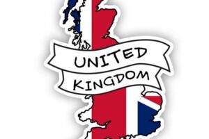 Britisch geprägter Flaggenaufkleber des Vereinigten Königreichs – Aufkleber – American Made – UV-geschützt – Bandlandstolz